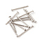 Tarnish Resistant 304 Stainless Steel Flat Head Pins, Stainless Steel Color, 12x0.8mm, Head: 1.5mm