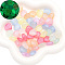 Luminous Transparent Acrylic Beads, with Glitter Powder, Glow in the Dark, Sheep, 16x15mm, about 20pcs/set