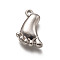 Tarnish Resistant 201 Stainless Steel Pendants, Babyfeet, Stainless Steel Color, 15x11.5x3.5mm, Hole: 1.6mm