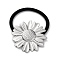 304 Stainless Steel Hair Ties, with Nylon Cord, Sunflower, Stainless Steel Color, Inner Diameter: 45mm
