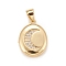 Brass Micro Pave Cubic Zirconia Locket Pendants, Photo Frame Charms for Necklaces, Real 18K Gold Plated, Lead Free & Cadmium Free, Oval with Moon, Clear, 18.5x13.5x4.5mm, Hole: 4x3mm, Inner Diameter: 12x9mm