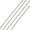 Tarnish Resistant 304 Stainless Steel Ball Chains, 1:1 Rice and Round, Stainless Steel Color, 1.5mm
