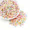6/0 Transparent Colours Glass Seed Beads, Hexagon(Two Cut), Mixed Color, 3.5~4x3~4x3~4mm, Hole: 1~1.2mm, about 6715pcs/pound