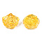 Transparent ABS Plastic Cabochons, AB Color Plated, Rose, Gold, 18x17x6.5mm