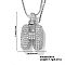 Elegant Brass Micro Pave Clear Cubic Zirconia 3D Initial Necklaces, Perfect Gift for Her, Platinum, Letter H, 15.75 inch(40cm)
