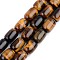 Natural Tiger Eye Beads Strands, Barrel, 13~14x10mm, Hole: 1.5mm, about 28pcs/strand, 15.16 inch(38.5cm)