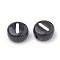 Opaque Acrylic Beads, Horizontal Hole, Alphabet Style, Flat Round, Letter.I, 7x4mm, Hole: 1.5mm, about 3700pcs/500g