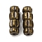 Brass Screw Clasps, Antique Bronze, 10x4mm, Hole: 1mm