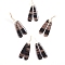 Natural Obsidian Pendants, for Jewelry Making, Teardrop, 45~45.5x12~12.5x4~4.5mm, Hole: 1mm