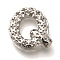 Brass Pendants, Hollow Letter Charms, Rack Plating, Long-Lasting Plated, Cadmium Free & Lead Free, Letter Q, 22.5x22.5x8mm, Hole: 5x2.7mm