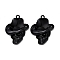 Alloy Pendants, Skull with Hat, Electrophoresis Black, 44x34.5x6mm, Hole: 3mm