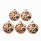 Alloy Solar System Pendants, Cadmium Free & Lead Free, Flat Round, Light Gold, 23.5x19x2mm, Hole: 2mm