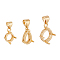 DICOSMETIC 3Pcs 3 Styles Blanks Oval Round Pendants Empty Claw for Rhinestone Pendants Semi Mount Blanks Charms Open Back Bezel Pendant Brass Rhinestone Claw Charms for Jewelry Making