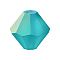 Preciosa® Crystal Beads, Czech Crystal, Bicone(451 69 302 Rondelle), 60230 20019 Blue Zircon AB Matt, 6mm, Hole: 1mm