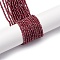 Natural Garnet Beads Strands, Faceted, Round, 2mm, Hole: 0.5mm, about 190pcs/strand, 14.96''(38cm)
