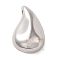 Brass Pendants, Cadmium Free & Nickel Free & Lead Free, Teardrop, Real Platinum Plated, 24.5x15.5x7mm, Hole: 1.5x3mm