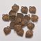 Tibetan Style Alloy Pendants, Lead Free & Cadmium Free, Heart with Paw Print, Antique Bronze, 17x13x2mm, Hole: 3mm