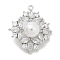 Rack Plating Brass Micro Pave Clear Cubic Zirconia Buttons, with ABS Imitation Pearl, Long-Lasting Plated, Lead Free & Cadmium Free, Rectangle, 1-Hole, Platinum, 25x22.5x11.5mm, Hole: 1.5mm & 1.4mm