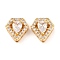 Brass Micro Pave Clear Cubic Zirconia Beads, Cadmium Free & Nickel Free & Lead Free, Diamond Shape, Real 18K Gold Plated, 13x12x6mm, Hole: 1.8mm