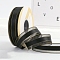 Polyester Organza Ribbons with Gold Edge, Garment Accessories, Gift Wrapping Ribbon, Black, 1 inch(25mm), about 49.21 Yards(45m)/Roll
