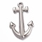 Non-Tarnish 304 Stainless Steel Pendants, Anchor, Stainless Steel Color, 30x19x2mm, Hole: 2.5mm