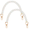 2Pcs Resin Curb Chain Bag Extension Chains, with Swivel Clasps, Clear AB, 410mm
