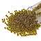 TOHO Round Seed Beads, Japanese Seed Beads, (745) Copper Lined Marigold, 8/0, 3mm, Hole: 1mm, about 222pcs/bottle, 10g/bottle
