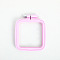 ABS Plastic Cross Stitch Embroidery Hoops, Sewing Tools Accessory, Rectangle, Pearl Pink, 110x95mm