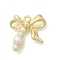 Alloy Pendants, Light Gold Charms, Bowknot, 18.5x17x4mm, Hole: 1.5mm