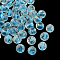 Handmade Luminous Lampwork Beads, Round, Deep Sky Blue, 9~10mm, Hole: 1~2mm