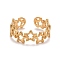Ion Plating(IP) 304 Stainless Steel Star Wrap Open Cuff Ring for Women, Golden, US Size 7(17.3mm)