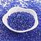 TOHO Japanese Seed Beads, 11/0, Two Cut Hexagon, Transparent Rainbow , (87) Transparent AB Cobalt, 2x2mm, Hole: 0.6mm, about 44000pcs/pound