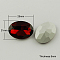 Glass Pointed Back Rhinestone, Back Plated, Faceted, Oval, Dark Red, 29x21x9mm