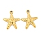 Ion Plating(IP) 304 Stainless Steel Pendants, Starfish Charm, Real 18K Gold Plated, 23x20x3mm, Hole: 2mm