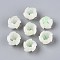 Flower Acrylic Bead Caps, for DIY Jewelry Making, Honeydew, 14x16x16mm, Hole: 1.6mm