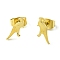 Cute Little Animal Theme 304 Stainless Steel Stud Earrings, Kangaroo, 12x4.5mm