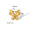 Irregular Hammered Stainless Steel Open Cuff Rings, Summer Beach, No Fading, Real 18K Gold Plated, Inner Diameter: 17mm