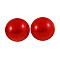 ABS Plastic Imitation Pearl Cabochons, Half Round, Red, 12x6mm