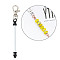 Alloy Beadable Pendant Decorations, Gunmetal & Black, 12.2cm