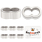10Pcs 304 Stainless Steel Slide Charms/Slider Beads, For Leather Cord Bracelets Making, Oval, Stainless Steel Color, 10x6x3.5mm, Hole: 4x8mm