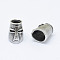 Brass Barrel Beads, with Cross, Long-Lasting Plated & Eco-Friendly, Cadmium Free & Nickel Free & Lead Free, Thailand Sterling Silver Plated, 17x12x13mm, Hole: 7mm