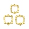 Zinc Alloy Links Connector Charms, Light Gold, Square, 18x14.5x2mm, Hole: 1.2mm