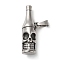 304 Stainless Steel Pendants, Antique Silver, Skull Bottle Charm, 14.5x41x12mm, Hole: 9X4.5mm