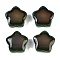 Two Tone Glass Mood Beads, Star, Temperature Sensing Color Changing Beads, Black, 14x14.5x5mm, Hole: 1.2mm