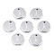 Non-Tarnish 316 Surgical Stainless Steel Charms, Flat Round with Constellation, Stainless Steel Color, Cancer, 10x2mm, Hole: 1mm