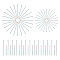 UNICRAFTALE About 100pcs Stainless Steel Head Pins 20/30mm Rainbow Metal Eye Pins Findings Straight T Flat Head Pins Earring Pins for Jewelry Making