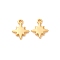 Brass Pendants, Star Charms, Long-Lasting Plated, Nickel Free, Real 18K Gold Plated, 11.5x9.5x2mm, Hole: 1.2mm