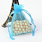 Organza Gift Bags with Drawstring, Wedding Party Christmas Favor Gift Bags, Organza Pouches for Potpourri, Deep Sky Blue, 9x7cm