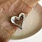 Hollow Heart Shape Alloy Claw Hair Clips, for Women Girls, Platinum, 60mm