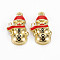 Rack Plating Light Gold Alloy Enamel Pendants, Cadmium Free & Lead Free, Cat with Number 8, FireBrick, 16x25.5x5mm, Hole: 1.6mm